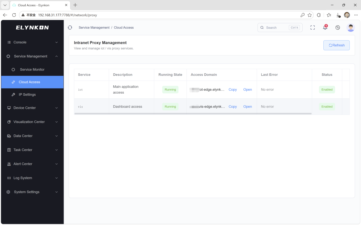 Cloud Access Configuration